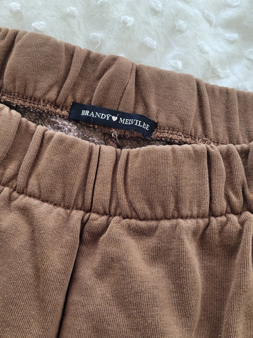 Brandy Melville Sweatpant Brown Elastic Waist Bottoms
